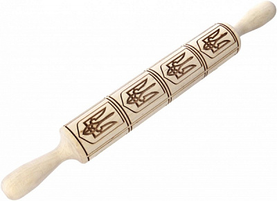 Скалка рельефная  20 см березовая SK003