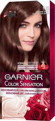 Крем-фарба для волосся Garnier Color Sensation 6.15 чуттєвий шатен 110 мл