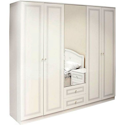 Шкаф Embawood Стелла 5-дверная белый