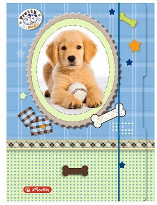 Папка на резинке картонная А4 Pretty Pets Dog 10671329D Herlitz