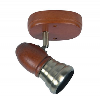 Спот Powerlight Oak E14 40 Вт бронза/дерево