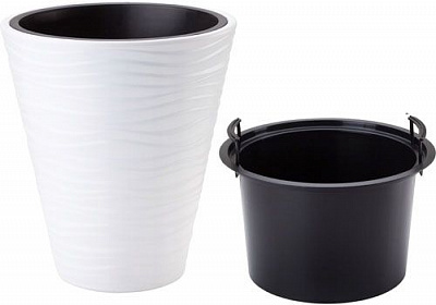 Горщик пластиковий Form Plastic Сахара-35 круглий 21л білий (2721-011)