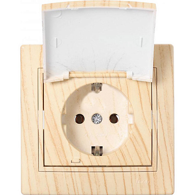 Розетка Lezard Mira 16 А 250 В дуб беленый матовый 701-5252-123B