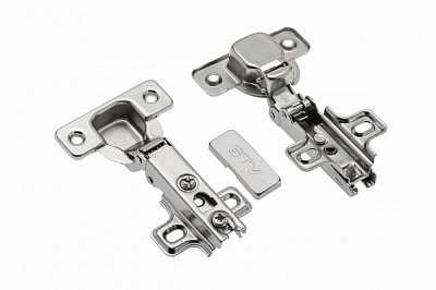 Петля накладная GTV 105° slide-on самооткрывающаяся tip-on push to open (обратная пружина) ZP-POH045BEO