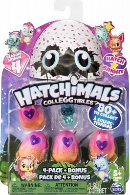 Набор Spin Master Hatchimals из четырех коллекционных фигурок в яйцах + бонусная фигурка в ассортименте 4 сезон 