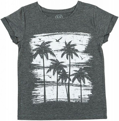 Детская футболка Фламинго р.122 графит 807-416 