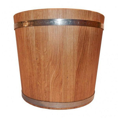 Горшок круглый 27л дерево темное 