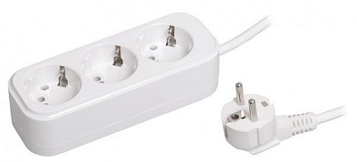 Удлинитель IEK Classic с заземлением 3 гн. белый 5 м WYP11-16-03-05-Z 