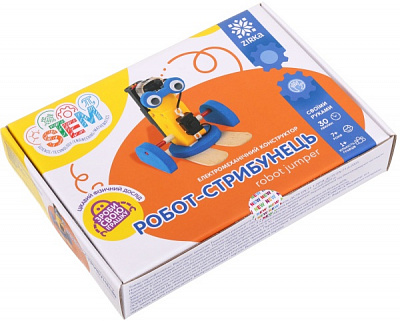 Конструктор деревянный Зірка Stem электромеханический Робот-гусеница 451018