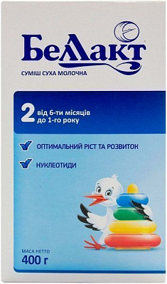 Суха молочна суміш Беллакт із нуклеотидами 2 400 г 4810263018645