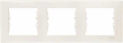 Рамка трехместная Schneider Electric Sedna горизонтальная кремовый SDN5800523