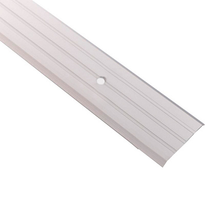 Порожек алюминиевый анодированный Braz Line рифленый с отверстиями 40x900 мм серебро