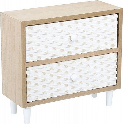 Скринька Комод на 2 шухлядки Плетіння 24х11х21 см