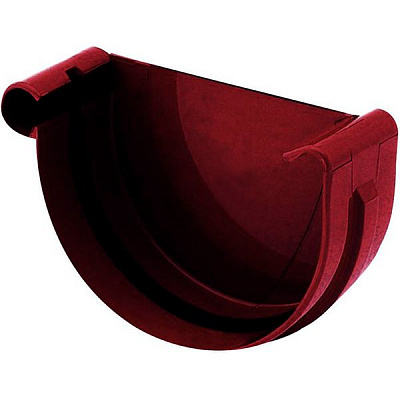 Заглушка желоба левая Bryza 100 мм красный 