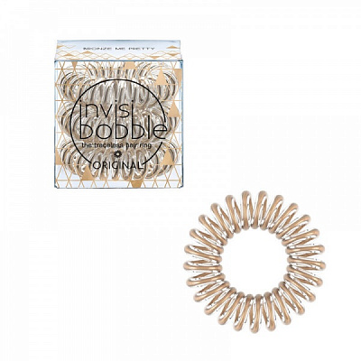 Резинка для волосся Invisibobble Original Of bronze and beads 3 шт.