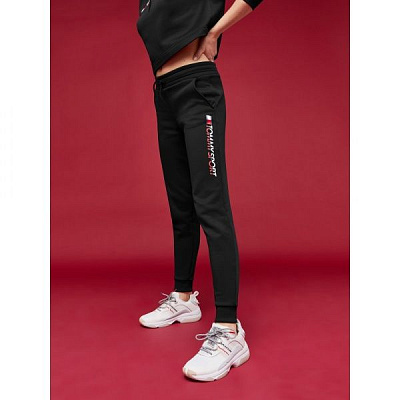 Брюки Tommy Hilfiger FLEECE JOGGER BIG LOGO S10S100289099 р. L черный