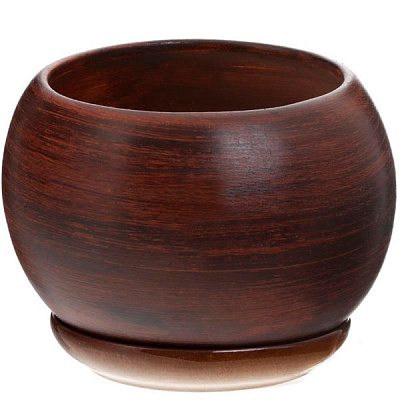 Горщик квітковий Декор-Престиж Куля-2 10х11 см дерево