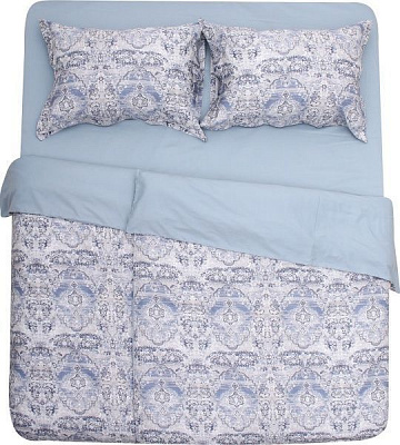 Комплект постільної білизни Antic сімейний синій Mascioni