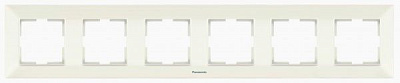 Рамка шестиместная Panasonic Arkedia Slim горизонтальная кремовый 480500138