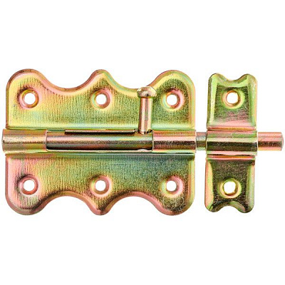 Шпингалет накладной 4-75 Bruno желтый 120 мм