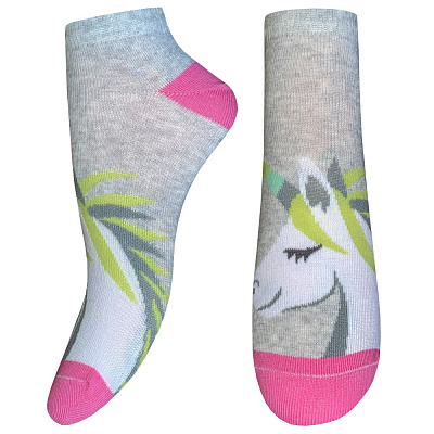 Шкарпетки дитячі для дівчаток Легка хода 9398 р. 14–16 срібний меланж