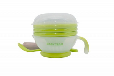 Набор посуды Baby Team Набор для кормления Baby Team многофункциональный,6095