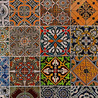 Клейонка на стіл з підкладкою Плитка 1,4 м