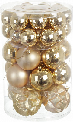Набор елочных шаров d 100/80/60 мм в ассортименте 42 шт./уп.