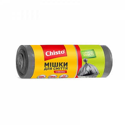 Мешки для бытового мусора Chisto Strong суперкрепкие 60 л 30 шт.