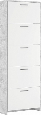 Тумба для обуви Світ Меблів 5Д Рене 690х1870х220 индастриал/ нимфеа альба 220x1870 мм индастриал