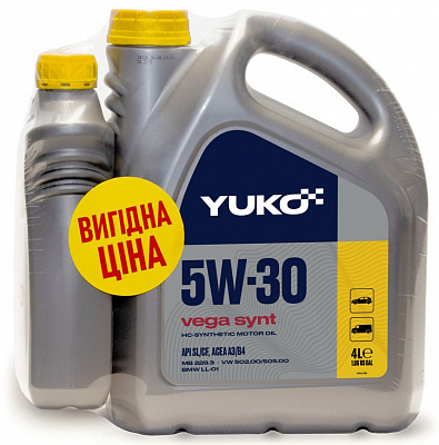 Моторна олива HC-гідрокрекінг YUKO Vega Synt 5W-30 5 л