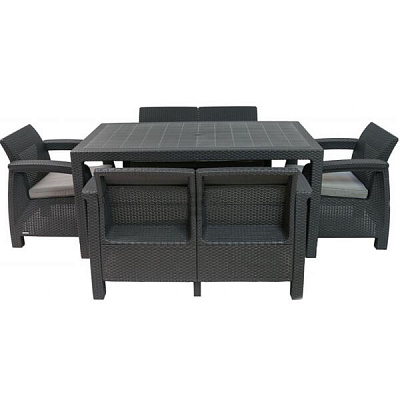 Комплект мебели Keter Corfu Fiesta set антрацит