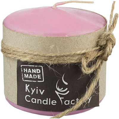 Свічка Candle Factory EcoLife рожева пастельна 60 мм
