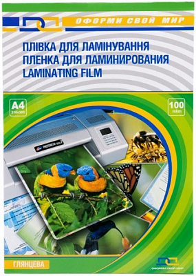 Пленка для ламинирования D&A А4 глянцевая 100 мкм 100 шт. 