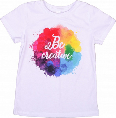Футболка для дівчаток Luna Kids Be creative р.164 білий