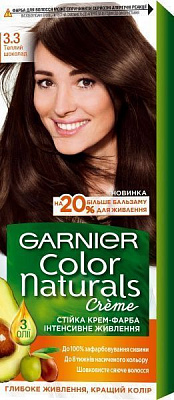 Крем-фарба для волосся Garnier Color Naturals 3.3 теплий шоколад