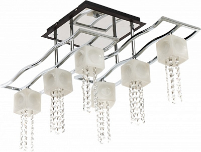 Люстра стельова Інтерклас НСБ 03-6хХХ-359 6xG9 хром 82303-6