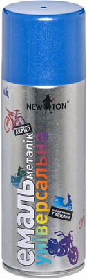 Эмаль аэрозольная универсальная Mеталлик New Ton синий 400 мл