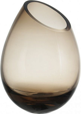 Ваза стеклянная топазовая 12,5х16,5 см