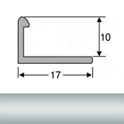Порожек алюминиевый АПГ-10 анодированный гибкий TIS 2700 мм серебро