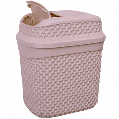 Контейнер для сміття Ucsan Plastik DROP 2 л пудровий 136000.1