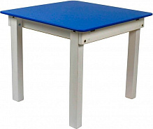 Столик Yuliana Woody 60 х 60 білий з пеналом синя стільниця 12013361