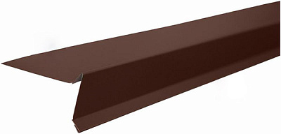 Торцева планка для бітумної черепиці глянцева PSM RAL 8017 коричнева 2м
