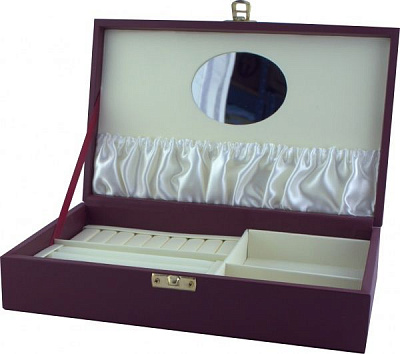 Скринька для прикрас Гера бордо/слонова кістка 250x155x60