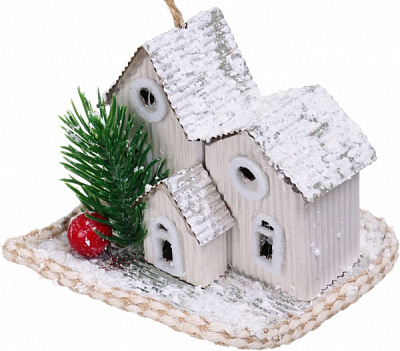 Елочная игрушка Домик 10 см HF20H07 