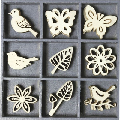 Набор заготовок Птички 10,5x10,5 см 45 шт. Knorr Prandell 