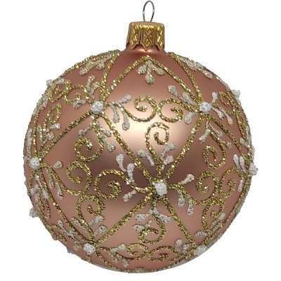 Шар новогодний 80 мм бордовый 9648-2