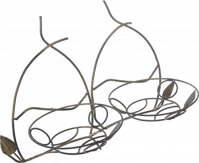 Подставка для цветов Навесная 2 47х23x38 см коричневый 