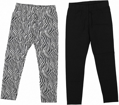 Лосины для девочек HW комплект 2 шт 220827_22056K р.116 черно-белый