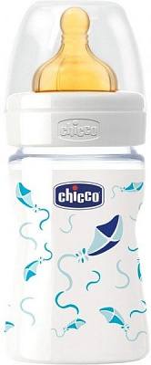 Бутылочка Chicco Well-Being с латексной соской 150 мл для мальчика